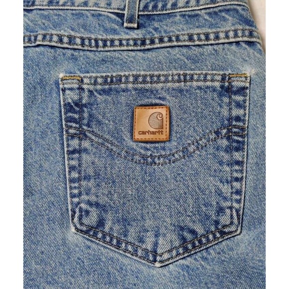 Mens Carhartt Denim Jeans Traditional Fit Medium Wash RN# 14806 Size 38x34 - Picture 3 of 4